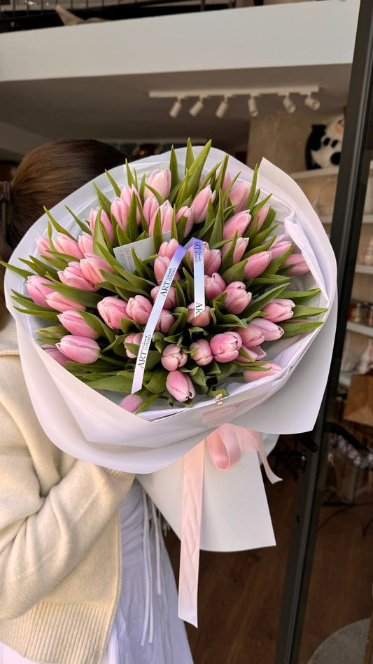 51 pink tulips