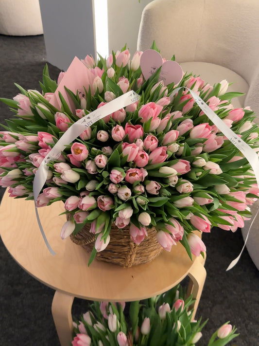 Basket of 250 tulips